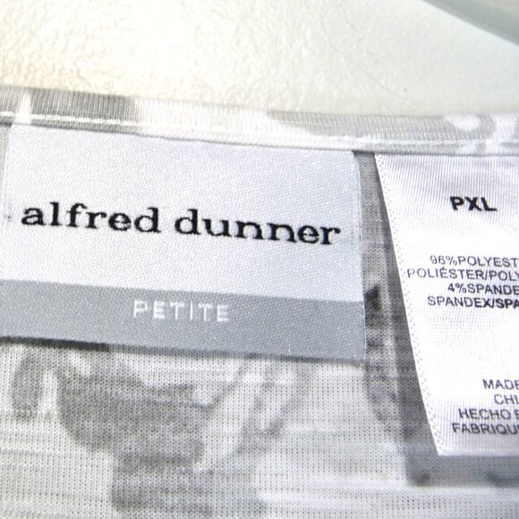 FALL FLORAL GRAY TAN WHITE BLOUSE XL PETITE - Picture 9 of 12